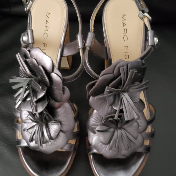 Sandals - Marc Fisher - Size 6.5 - Floral Cork Platforms - Picture 1 of 3